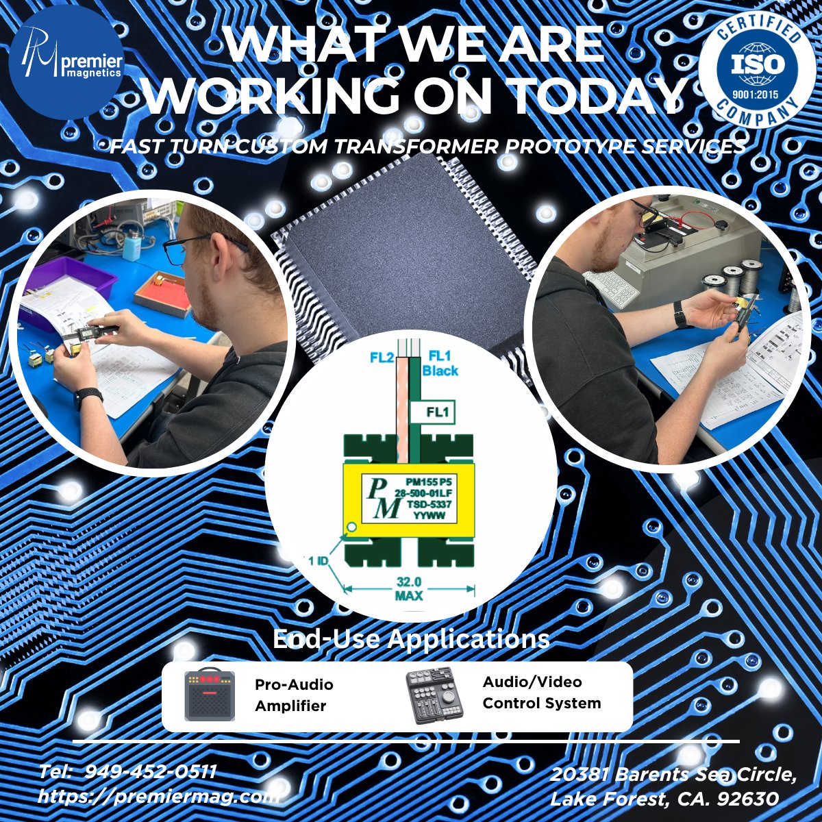 We are working on a custom PQ26/25 construction transformer with flying leads today. These transformers are needed urgently by a long-time customer. Fast turn transformer prototype support, it's what we do. It's in our DNA. #fastturn #transformer #powersupply #powerelectronics