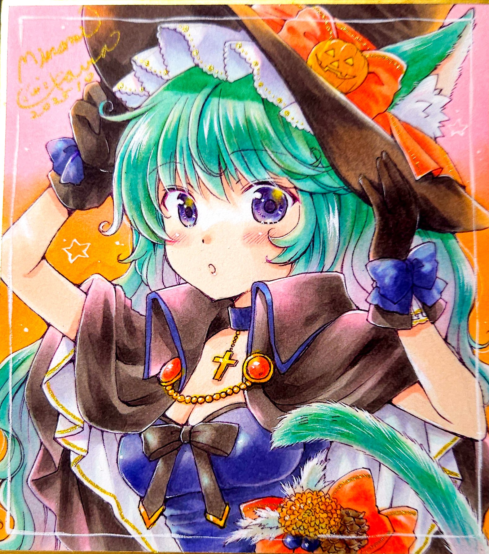 月兎-Tsukito-︎︎さま専用（原画）青い月の秘密【SM／水彩／#2624】 青木美沙子💕Aoki Misako on X: 