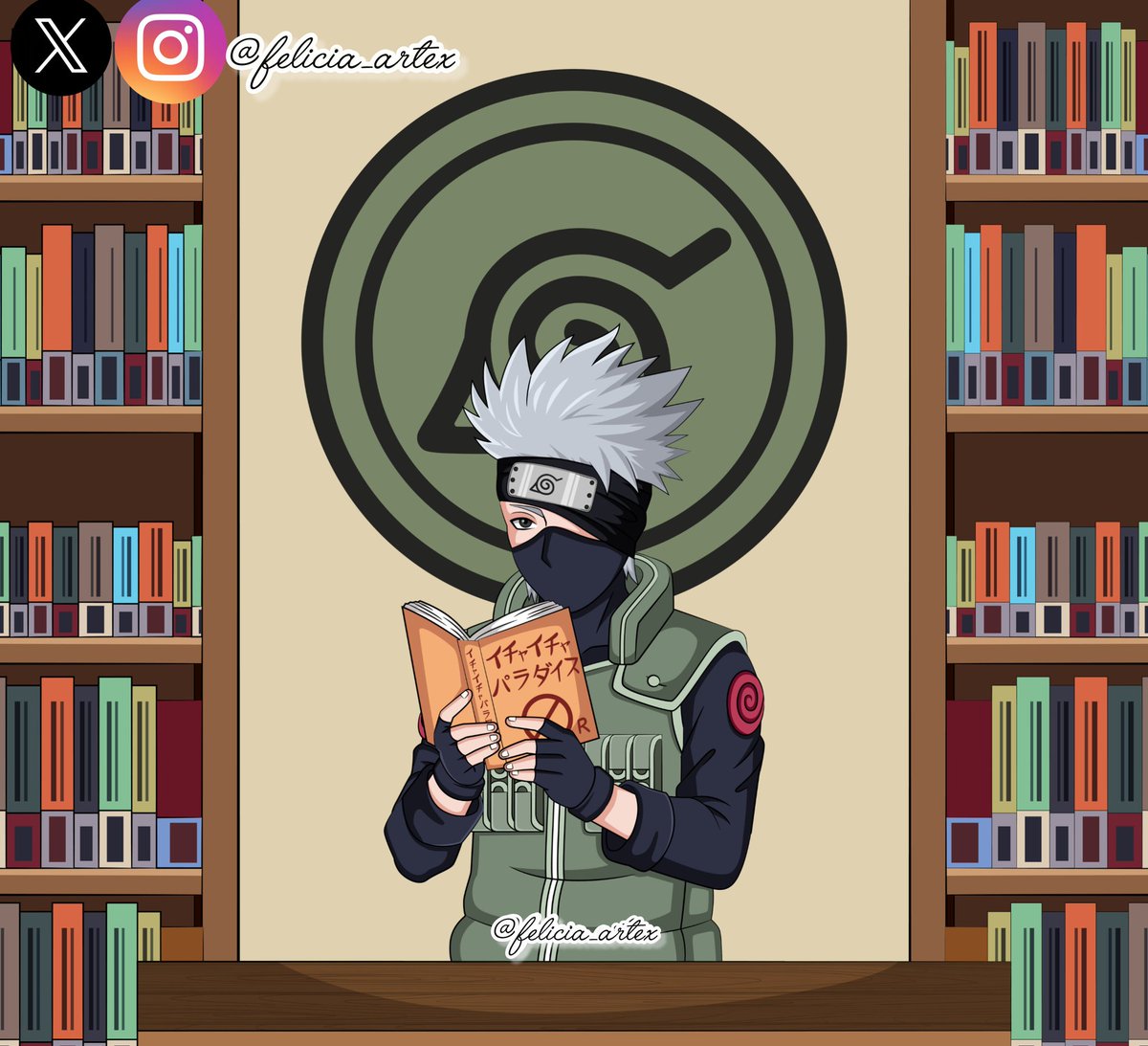 Another amazing commission wrapped up! 🎨💫 Loved illustrating Kakashi in his element 📖💭 Want your favorite character brought to life? My commissions are open!
#kalashi 
#NARUTOなりきりさんと繋がりたい
#commissionsopen 
#art 
#Halloween2025