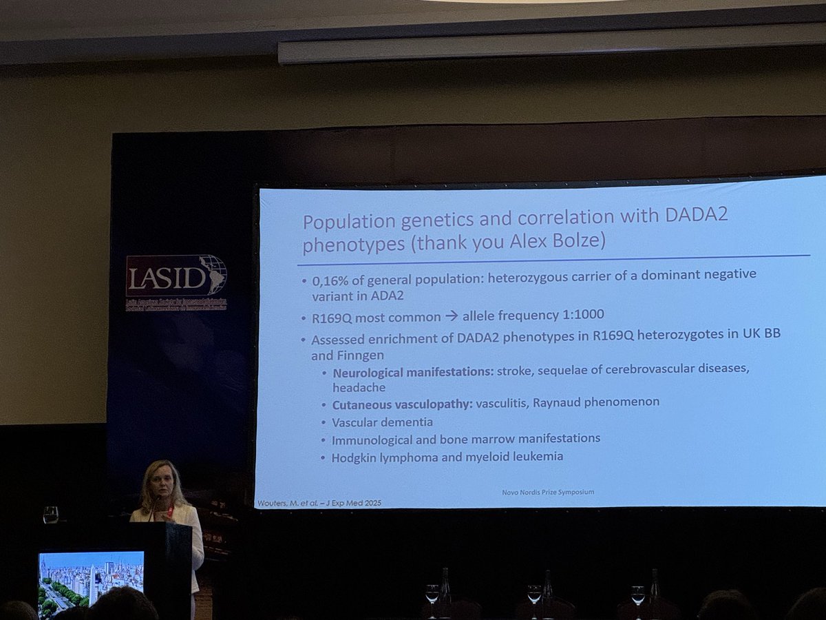 LASIDimmuno's tweet image. Wonderful Isabelle Meyts @IsabelleMeyts continues to go deeper and deeper into ADA2 related diseases!