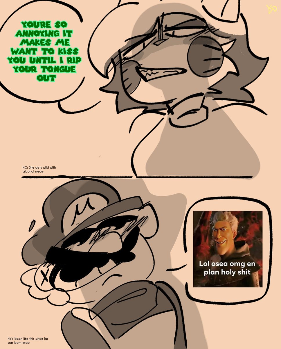 Lem0nStudious's tweet photo. TW: Something suggestive
Klling three birds with one stone
(I never said it would be something well done lol)
#smg4karen #smg4mario #pastapaws https://t.co/KmSfet4UeD