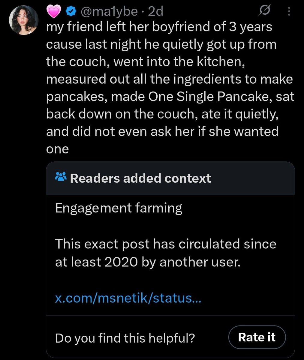 (I swear I've seen this exact tweet before-- Yeah, thank you Community Notes)