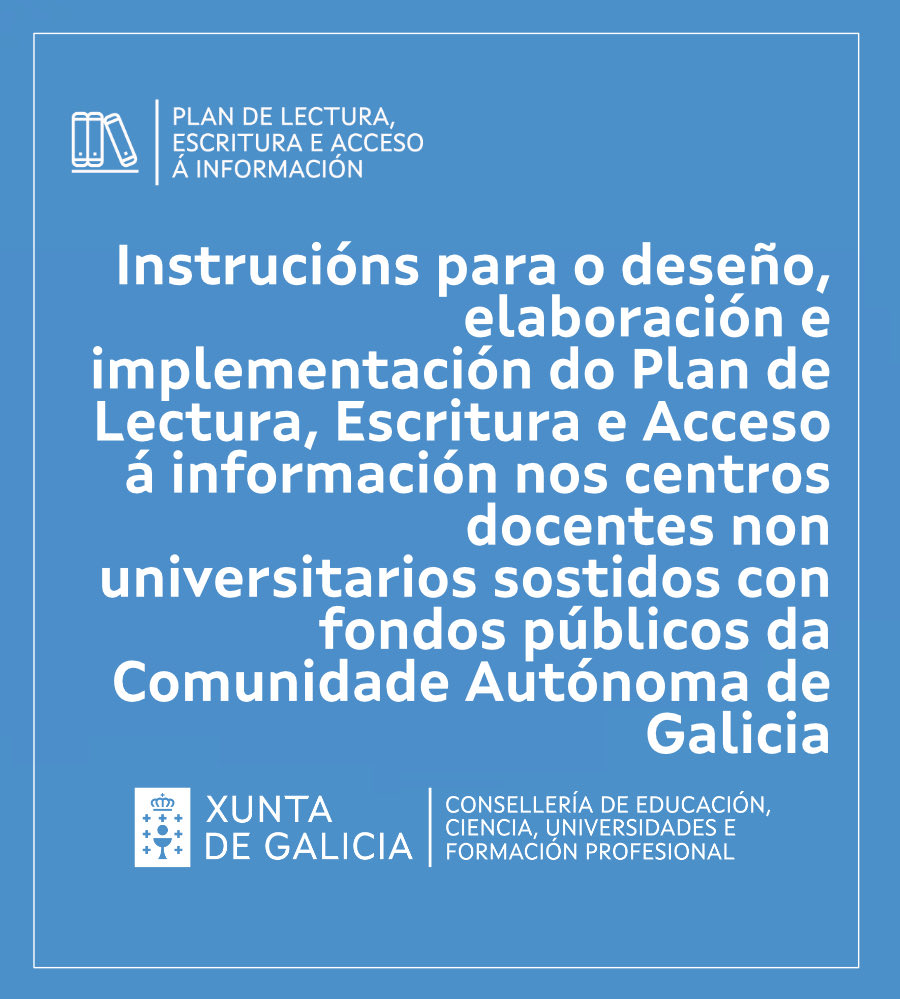 CAFIgalicia's tweet photo. 🚨Instrucións para o deseño, elaboración e implementación do Plan de Lectura, Escritura e Acceso á información nos centros docentes non universitarios sostidos con fondos públicos da Comunidade Autónoma de Galicia.

🔗 https://t.co/t2nY35yaEa https://t.co/JwlEyE8XY8