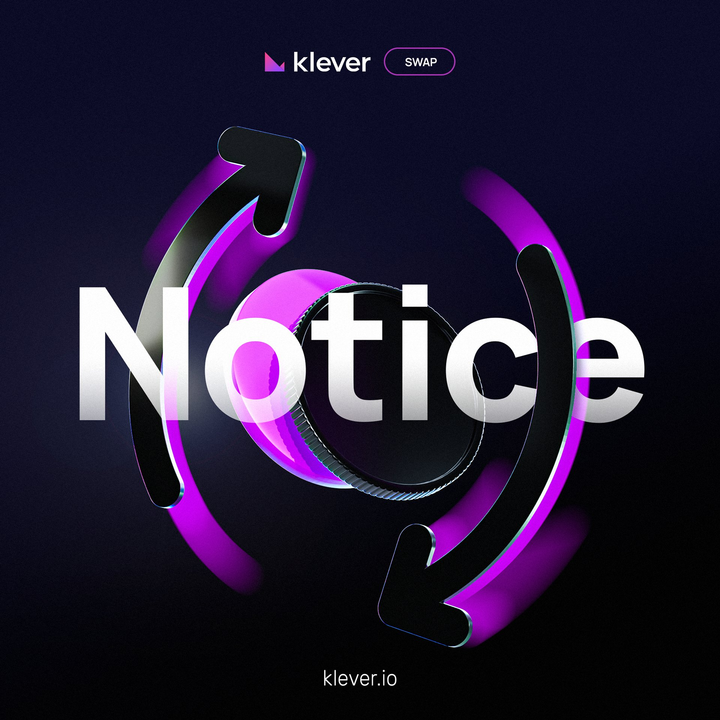 📣Scheduled Maintenance Notice
The Swap will undergo maintenance on October 18 at 5 PM UTC.
The update is expected to last approximately 30 minutes, during which the service may be temporarily unavailable.
Thank you for your understanding and patience. 💜