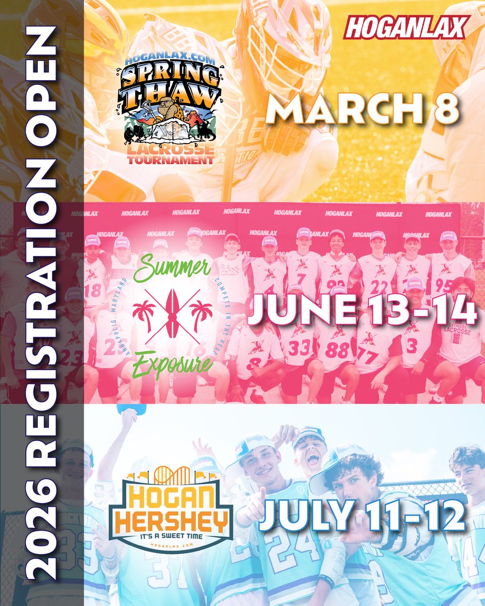 Registration open! Save $100 when you register before Feb 1. hoganlax.com