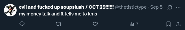 thetistictype's tweet image. this was a banger tweet i hate you all