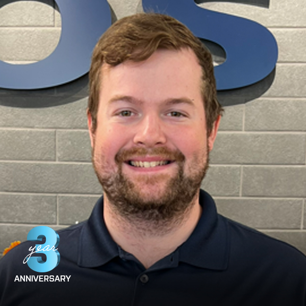 Join us in celebrating Trey Hopp, Service Engineer, on his 3-year anniversary with FOSS! Trey’s dedication, technical expertise, and commitment to supporting our customers help make a real difference every day. Thank you, Trey, for being an essential part of the FOSS team!