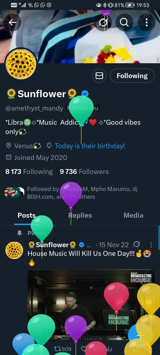 A beautiful evening to you <a href="/amethyst_mandy/">🌻Sunflower🌻</a> and a delightful happy birthday to you 🥂🍷🎂.
Enjoy!