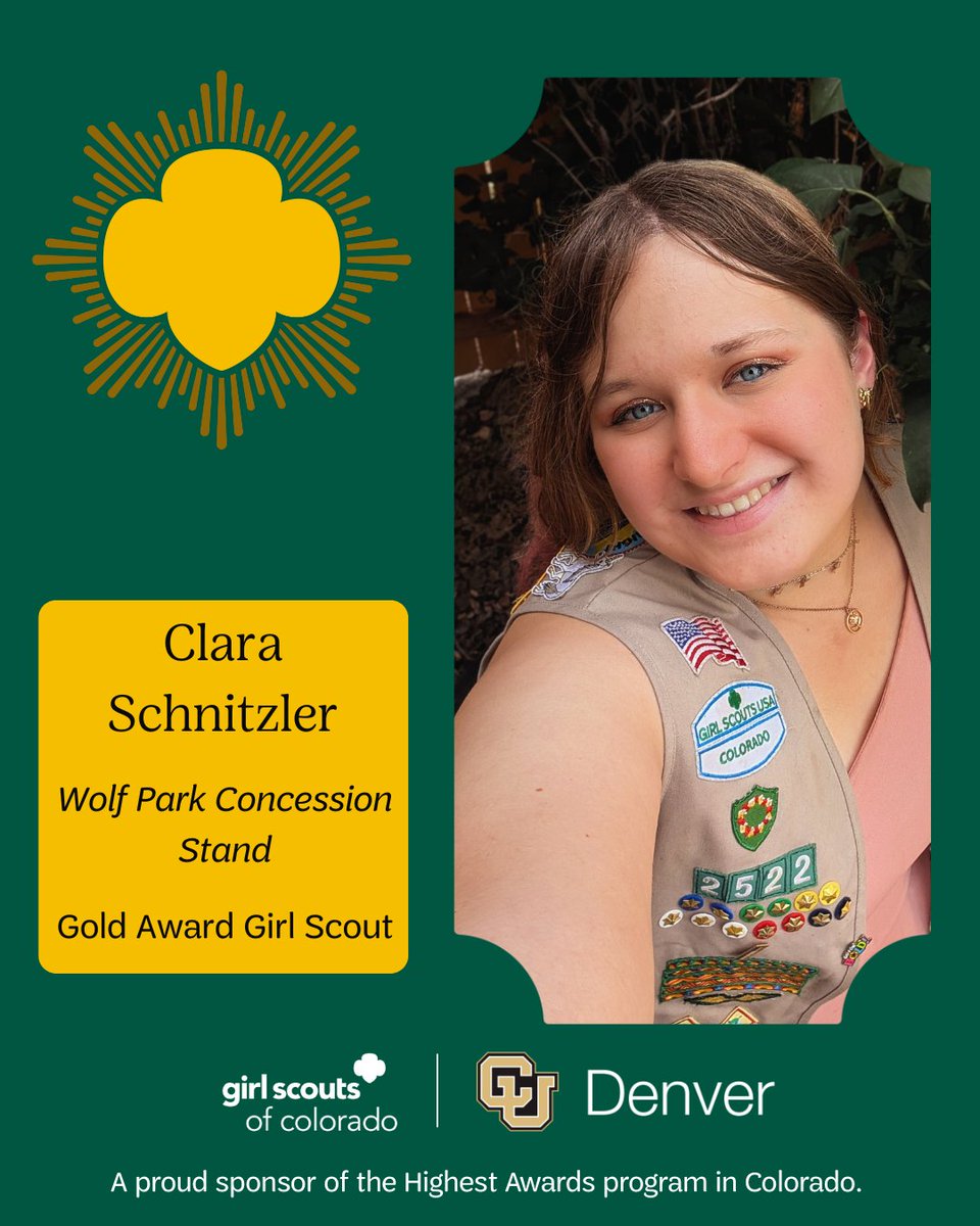 Congratulations Clara! 💛 For her Gold Award, Clara renovated the concession stand at Wolf Park, for the Golden Junior Baseball League. The baseball league was looking to expand, so Clara decided to help them with this project.