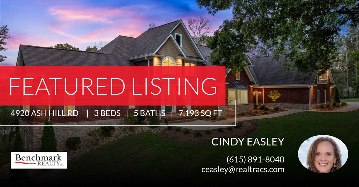 cindyeasley's tweet photo. Your search is over! 🏡 This 3-bed, 3.2-bath, 7100 sf home is my featured listing of the week. Situated on over 19 gorgeous acres with easy access to I-65, this home is a dream come true. Enjoy an in-ground pool, entertain in the ... https://t.co/EzR8NwiT9U https://t.co/LGBdroRLZS