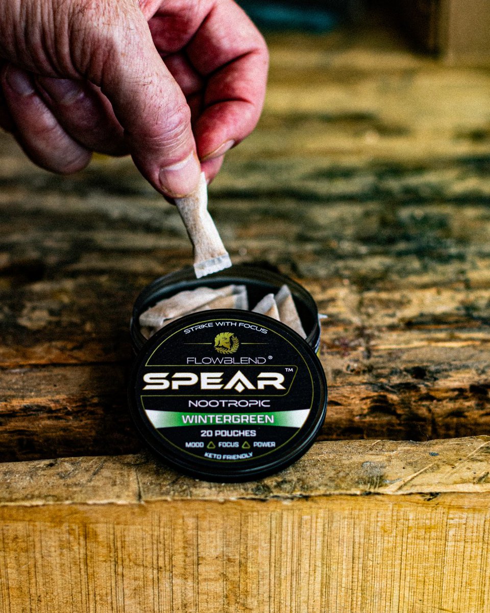 FlowBlend's tweet image. CLUTCH = calm. SPEAR = focus.
Whatever the moment demands—control it.
No nicotine. No sugar. Just tools that work.
#FlowBlend #DitchDip #CBDpouches #Nootropics #MentalGear