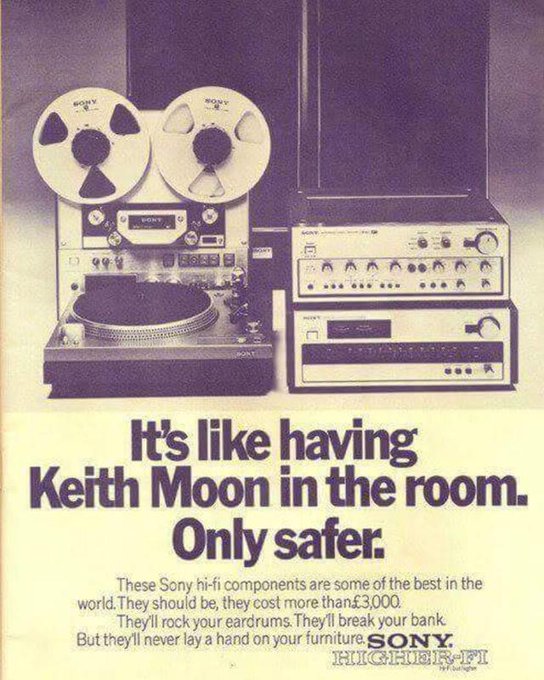 crockpics's tweet image. An ad for Sony Hi-Fi equipment in the 1970s.