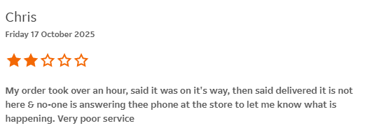 mazzachronos's tweet photo. @JustEatUK What  the hell is going on here? I wanted to post a 1 star review due to bad service &amp; instead my public post for the restaurant is 2 star instead!! Are you guys fixing the results to make the restaurants feel better? https://t.co/8MO2xzVOoQ