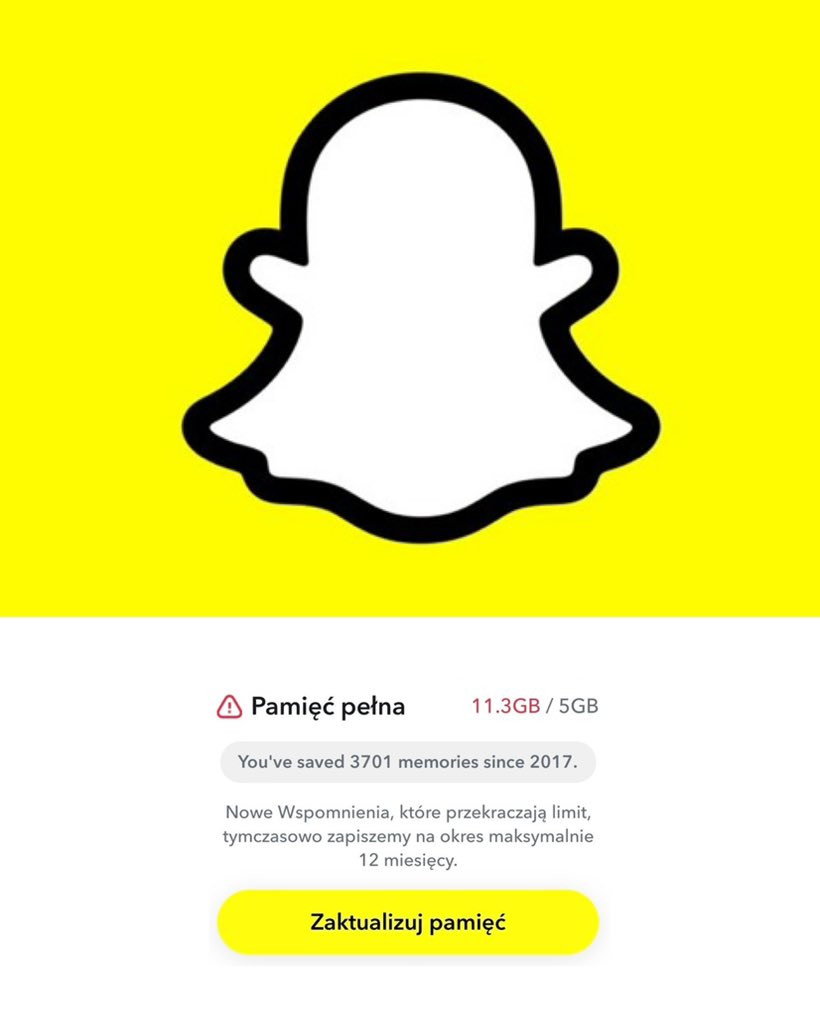 thepolandnews_'s tweet image. Snapchat wprowadza nowe zasady dotyczące funkcji Memories, w której użytkownicy zapisali już ponad bilion wspomnień. Aplikacja ogranicza darmową przestrzeń do 5 GB, a po przekroczeniu tego limitu konieczne będzie wykupienie jednego z płatnych planów przechowywania danych.

Firma…
