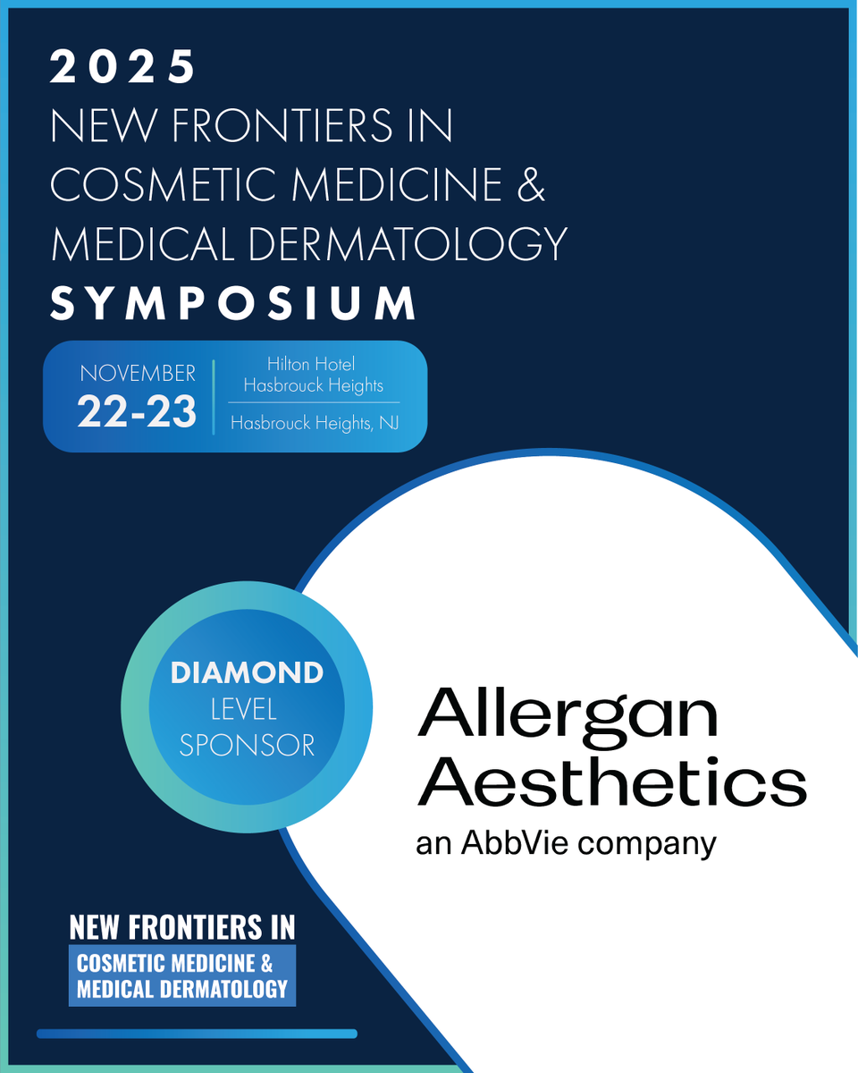 This week’s Diamond Sponsor spotlight shines on Allergan Aesthetics!💎

Thank you for supporting #NFCMMD25. Don’t miss the chance to meet with the Allergan team at their booth, Nov. 22–23 in Hasbrouck Heights, NJ.

Claim your spot today at cosmeticfrontiers.com.