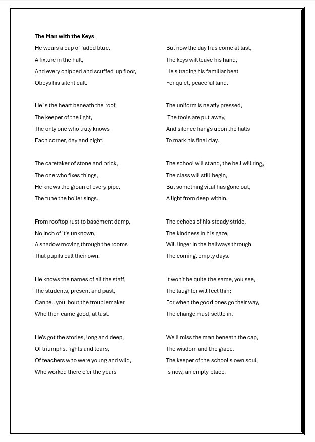 Thank you Mrs Tankov for your lovely tribute to John.