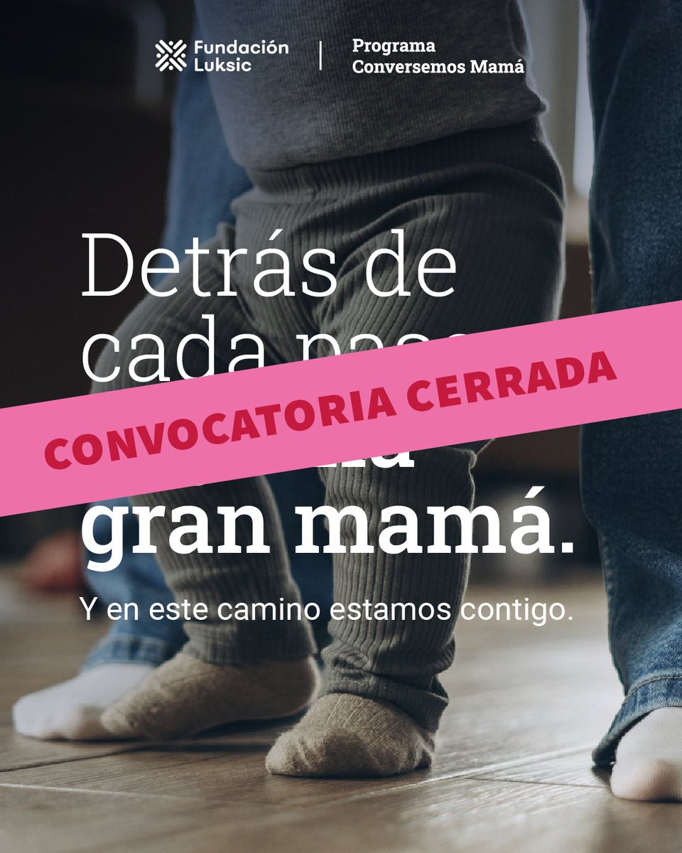 La convocatoria de #ConversemosMamá 2025 ha finalizado 🩷
Gracias a todas las mujeres que postularon a este programa gratuito y online para acompañarlas en los primeros meses de maternidad 🌼
Pronto estaremos en contacto con las seleccionadas 💛