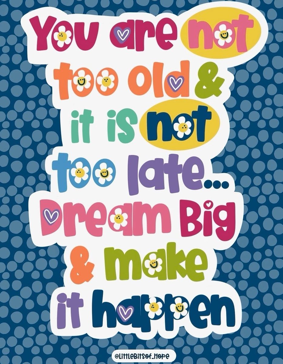 actionhappiness's tweet image. You are not too old and it is not too late 
Image: instagram.com/littlebitsof_h…