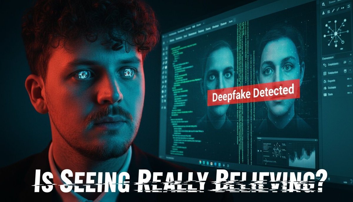 PrivacyAcad's tweet photo. The AI revolution isn’t just changing tech — it’s rewriting truth itself.

Eric Meder exposes how deepfakes and digital manipulation threaten our perception of reality. 🎥 Watch here → https://t.co/bA40BAB8Cq

@ericmeder @glennmeder

#Privacy #Freedom #AI #SeeingIsBelieving #TheEricMederShow