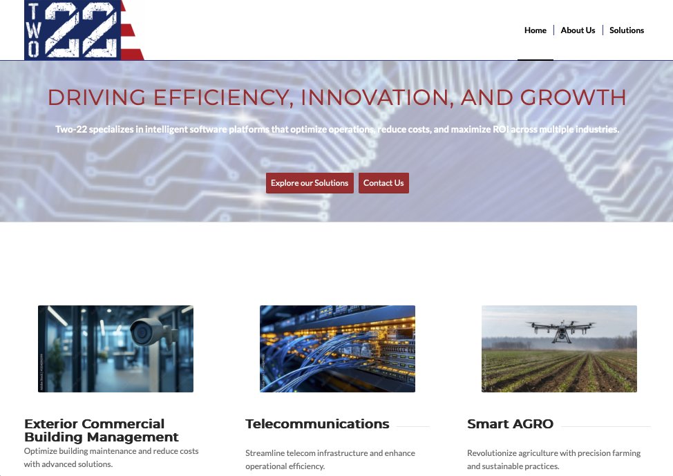 Cottage242's tweet image. DRIVING EFFICIENCY, INNOVATION, &amp;amp; GROWTH

Two-22 specializes in intelligent software platforms that optimize operations, reduce costs, &amp;amp; maximize ROI.

New Website &amp;amp; Logo:
two22sdvo.io

#softwareplatforms #Two-22 #telecommunications #smartagro #BuildingManagement