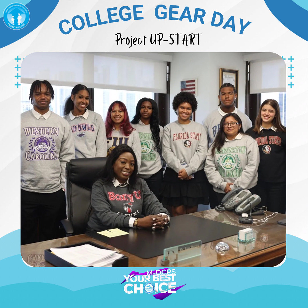 ProjectUPSTART's tweet image. Project Up-START is reppin’ College Gear Day! Our seniors aren’t just wearing gear -they’re earning FULL RIDE SCHOLARSHIPS and graduating DEBT-FREE! Big thanks to Ms. Shaundrea Dixon, our CAP Advisor, for making dreams into degrees!