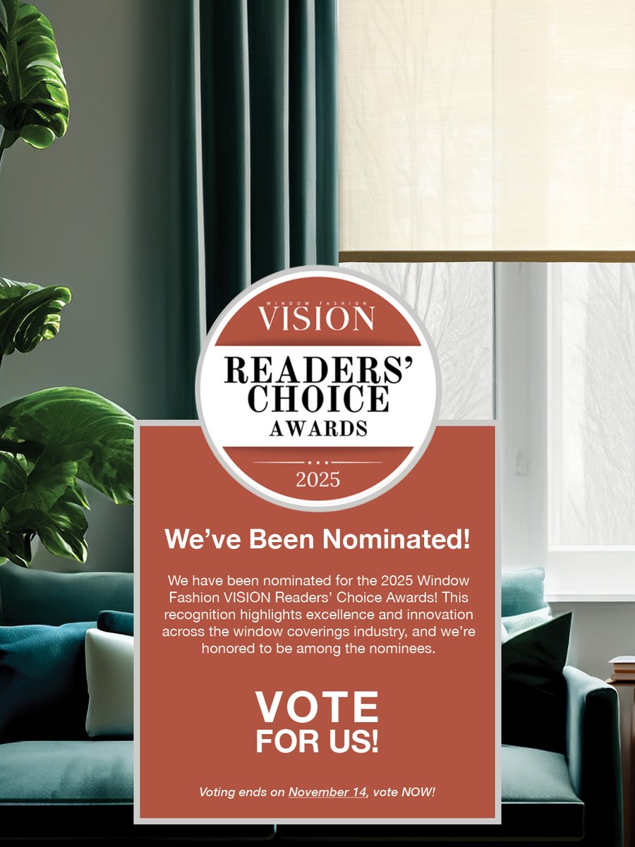 #Phifer has been nominated in 7 categories in Window Fashion VISION’s first-ever Readers' Choice #Awards, honoring the brands and professionals shaping excellence across the window coverings industry. 

Voting is NOW OPEN through November 14th 👉 wf-vision.com/readers-choice…