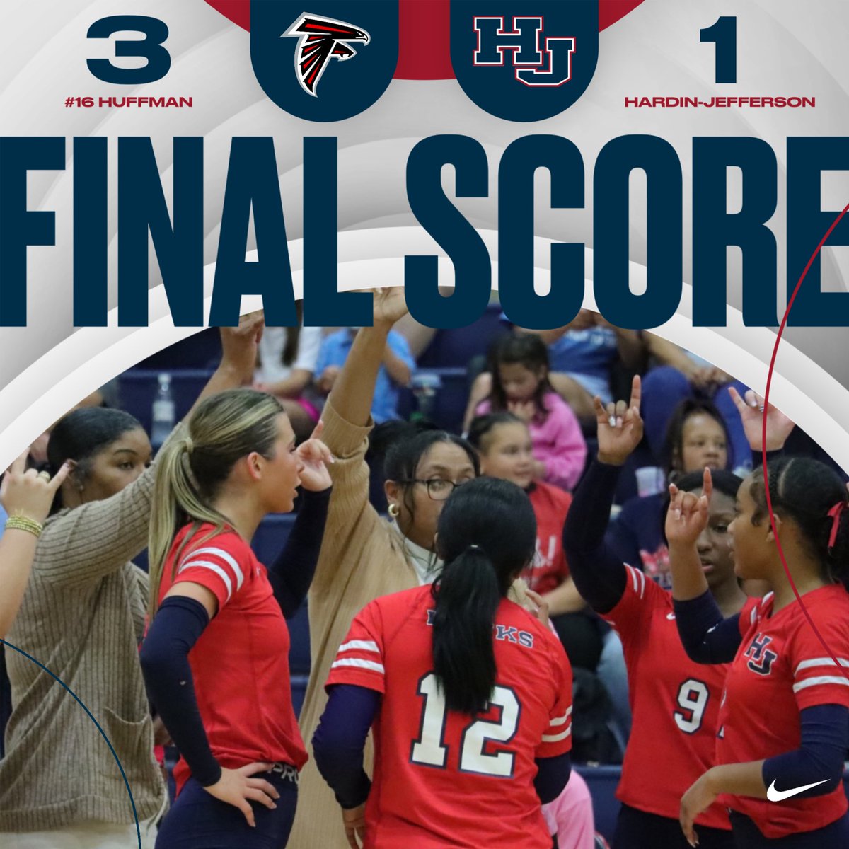 Lady Hawks battle all match, but come up short in four. #TalonsOut #WeFlyTogether