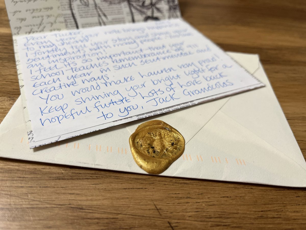 Every August, I write to Mr. Jack Grandcolas. His wife and unborn baby were on Flight 93 on 9/11. Every October, I receive a handwritten card in response. It’s a very special penpal tradition that I wouldn’t trade for anything.