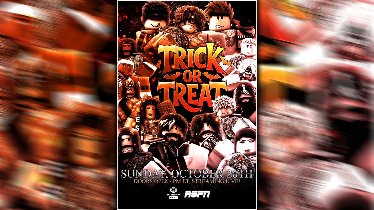 🎃COMING TO YOU LIVE NEXT SUNDAY!  

The SPOOKIEST Pay-Per-View of the YEAR, #RRWTrickOrTreat comes to you LIVE!  

Doors open at 4PMET, don’t MISS OUT!