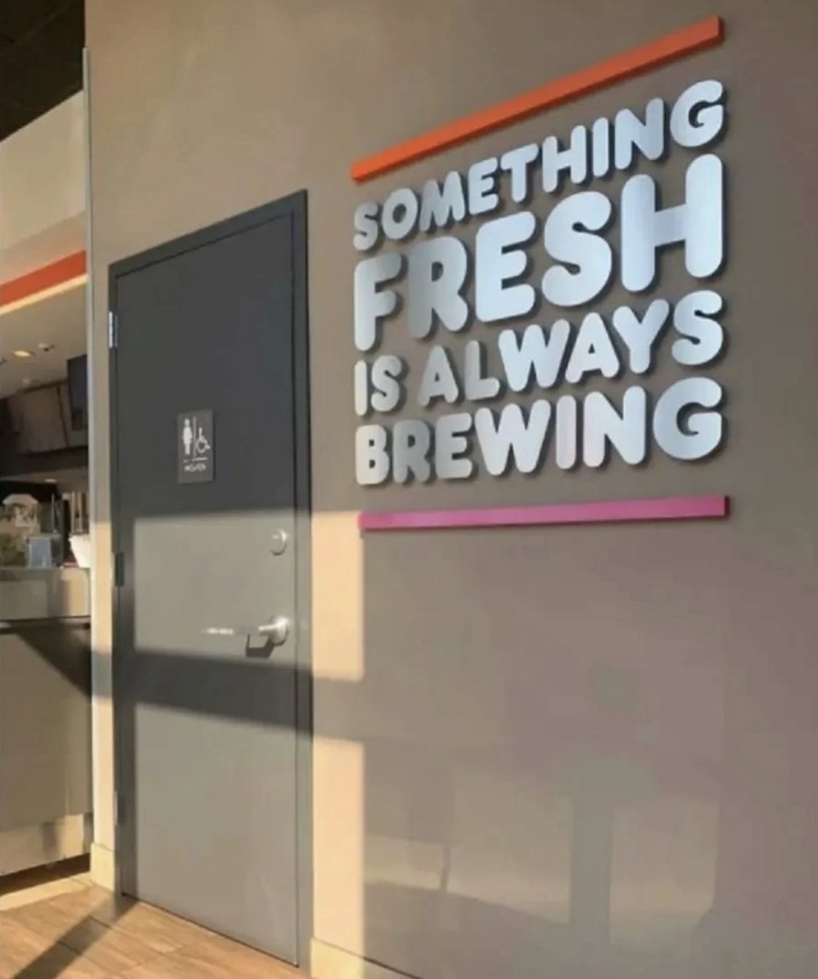 Seems like a strange place for that particular sign. 🚽