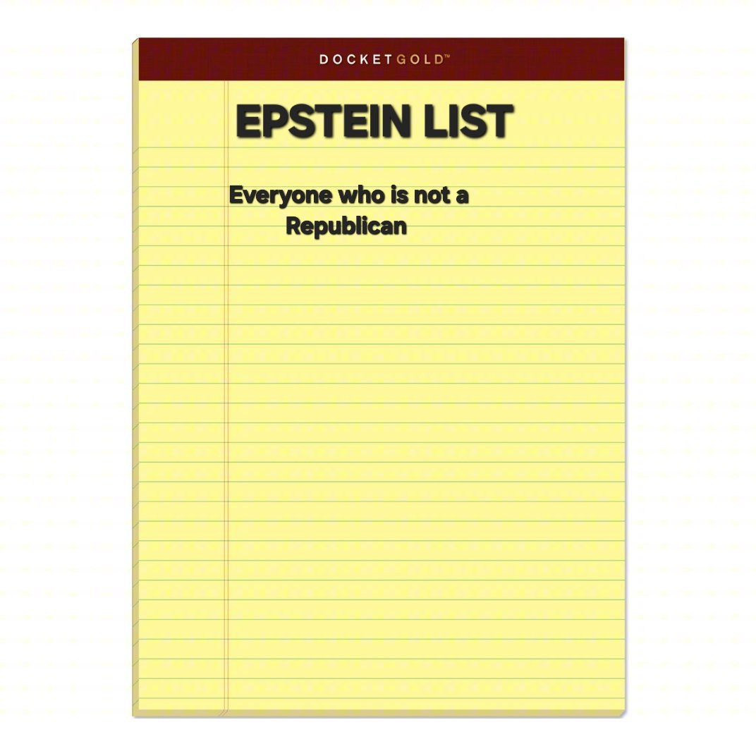 Breaking News:

The Epstein list has just been released by Republicans......