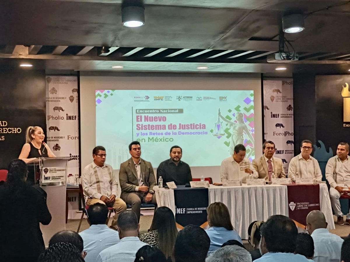 Encuentro Nacional 2025 “El Nuevo Sistema de Justicia y los Retos de la Democracia en México”.

<a href="/AMFEMX/">Asociación Mexicana de Fiscales Electorales</a> 
<a href="/Renacedi/">Renacedimx</a> 
<a href="/ChiapasGobierno/">Gobierno de Chiapas</a> 

#Galeria 📸