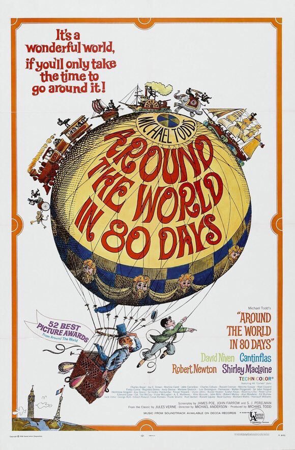FilmNewsNos's tweet photo. 🎬MOVIE HISTORY: 69 years ago today, October 17, 1956, the movie ‘Around the World in 80 Days’ opened in theaters!
#DavidNiven #ShirleyMacLaine #Cantinflas #RobertNewton #EdwardRMurrow #AEMatthews #RonaldAdam #WalterFitzgerald #FinlayCurrie #RobertMorley #RonaldSquire https://t.co/tXcU89PIiS