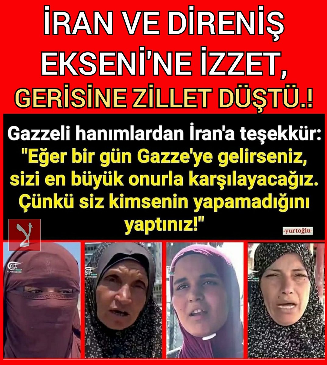 ☫İran ve Direniş Ekseni'ne izzet düştü... 💕❤️👊
Amerika'nın gölgesine sığınanlara da zillet düştü... 💥🔥