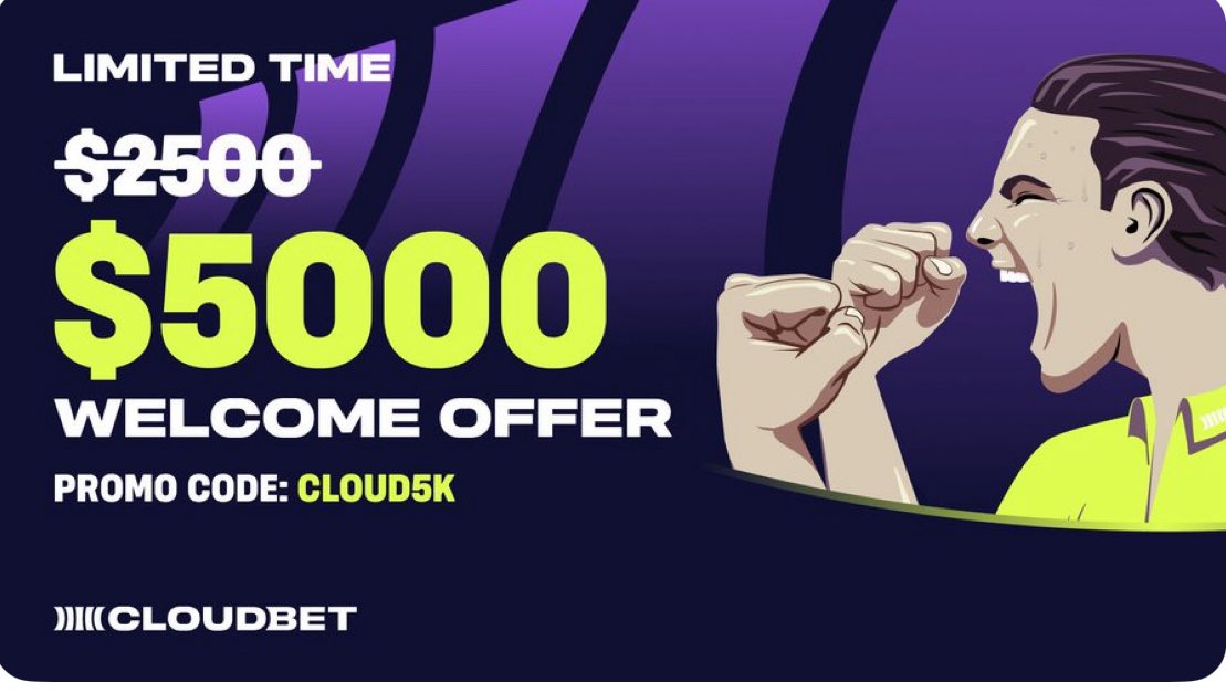 Hawiseee's tweet photo. Use promo code CLOUD5K now and claim your $5,000 crypto welcome bonus instantly on @Cloudbet

https://t.co/66nZfwFWaq
#CLOUDBET #SportsBetting #GameFi https://t.co/7K2la2gGjM