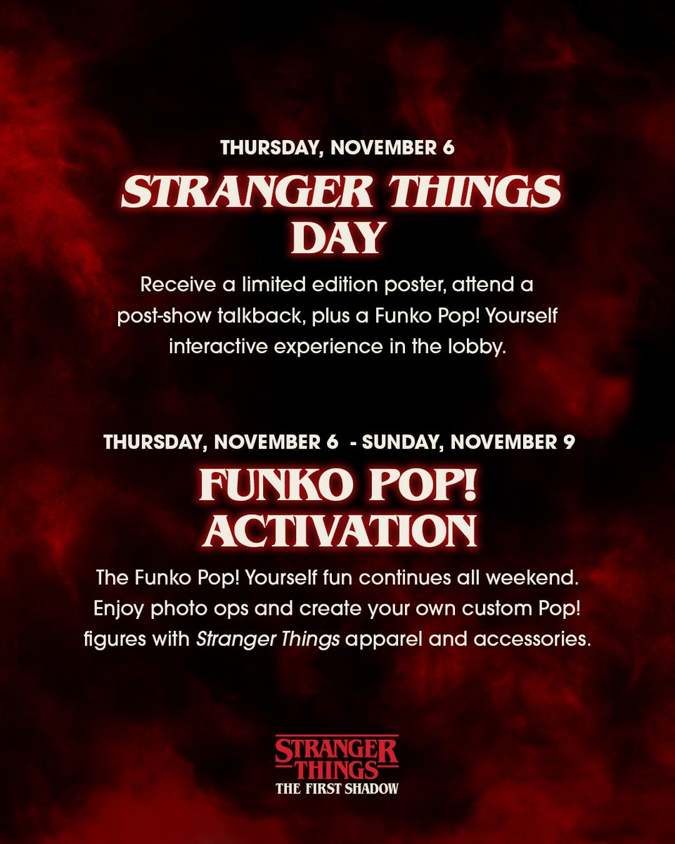 🍗 Tues, Nov 4: Ticket giveaways at <a href="/raisingcanes/">Raising Cane's</a> + Box Combo® Cards redeemable for a free Raising Cane’s Box Combo meal given out at the theatre!

📸 Wed, Nov 5: School picture day with <a href="/Lifetouch/">Lifetouch</a> 

🎤Thurs, Nov 6: Post-show talkback + exclusive Broadway posters giveaway

💥
