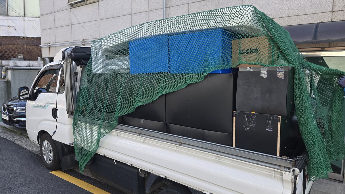 원룸에서 나온 짐의 양...