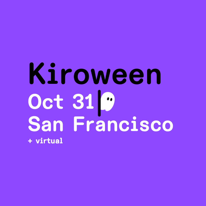 Kiro (@kirodotdev) on Twitter photo The haunting continues... 
👻Kiroween: our annual Halloween-themed hackathon, where the spooky collides with coding in dark mode. We're brewing up a wicked challenge launching on Oct 31st and running virtually until Dec 5th.
📍 San Francisco Builder's Loft
 ⏰ Oct 31, starting The haunting continues... 
👻Kiroween: our annual Halloween-themed hackathon, where the spooky collides with coding in dark mode. We're brewing up a wicked challenge launching on Oct 31st and running virtually until Dec 5th.
📍 San Francisco Builder's Loft
 ⏰ Oct 31, starting