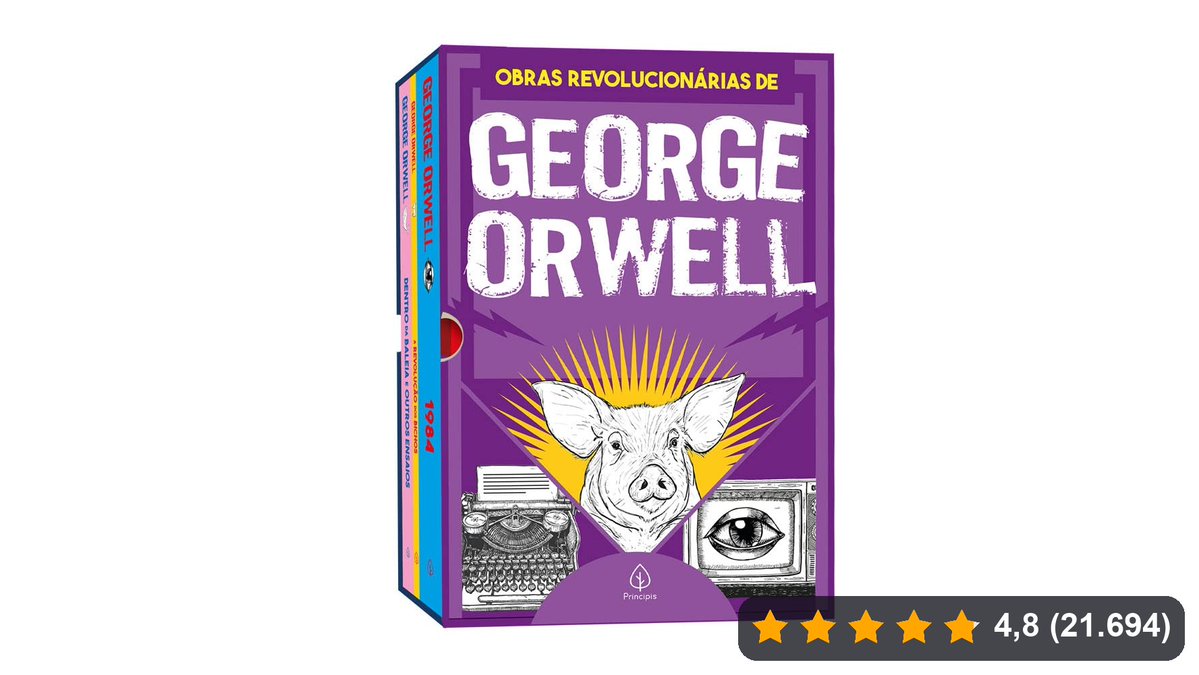 📚 BOX GEORGE ORWELL COM 3 LIVROS
Inclui '1984', 'A Revolução dos Bichos' e 'Dentro da baleia e outros ensaios'.

de 74,90
por 37,45 (50% OFF) 🔥

👉 amzn.to/3KXaD6P