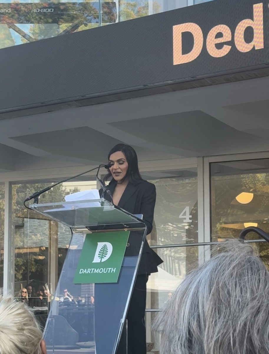 jaketapper's tweet image. At the dedication of the @mindykaling ‘01 Theater Lab at the Hopkins Center at @dartmouth