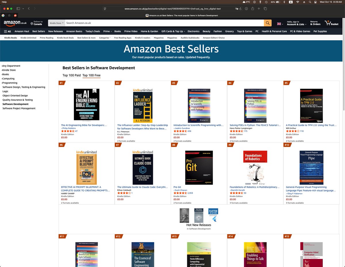 toplinesoftsys's tweet image. Oct. 15 update: The book reached #1 in Amazon category "Computer Engineering " (UK):
#1 - "Computer Engineering"
#10 - "Software Development"
#12 - "Software Languages and Tools"
#visualprogramming #programminglanguage