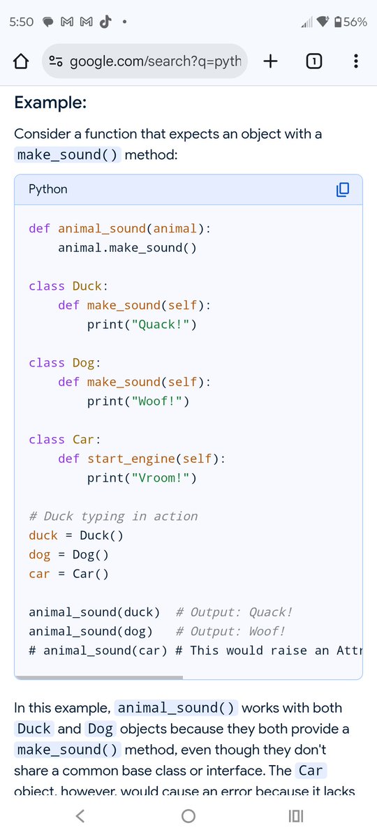 Zero_Greene's tweet image. Python: duck typing. Method names 
....
#pythoncoding
#pythoncoders