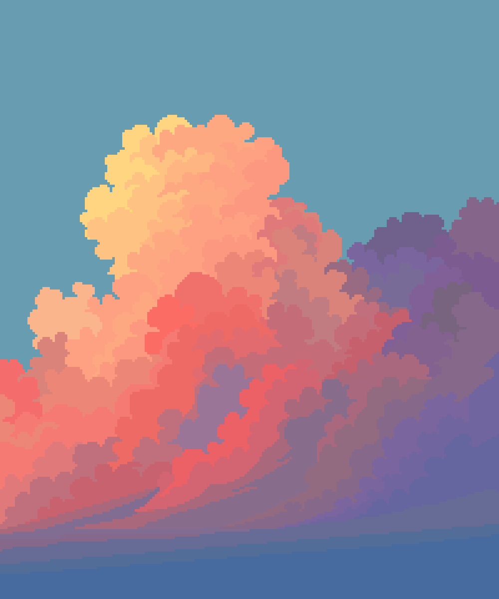 literallyfarah's tweet image. clouds scribble 🎨

#pixelart