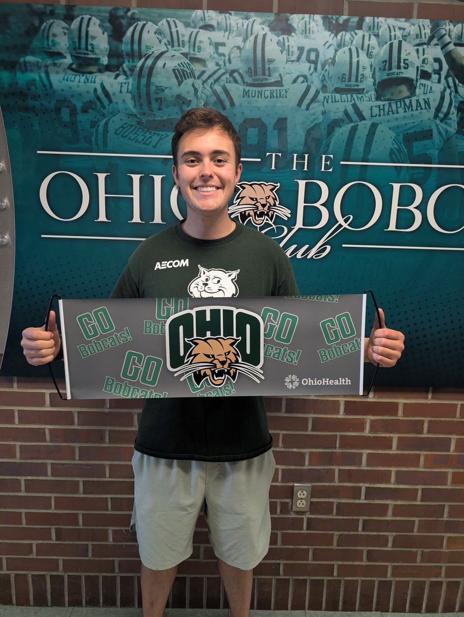 OhioSP's tweet photo. Bobcat fans!! The first 10,000 fans at Peden Stadium tomorrow will receive a free retractable banner, courtesy of our friends @OhioHealth Gates open at 2pm, kickoff vs. NIU at 3:30 😼 https://t.co/W8cR4vmaoS