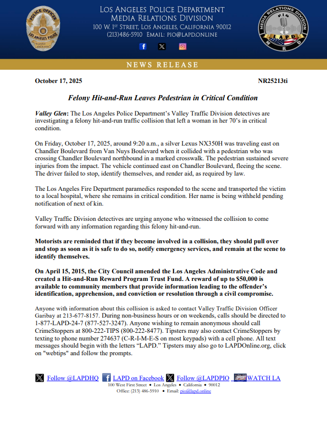 LAPD PIO tweet media