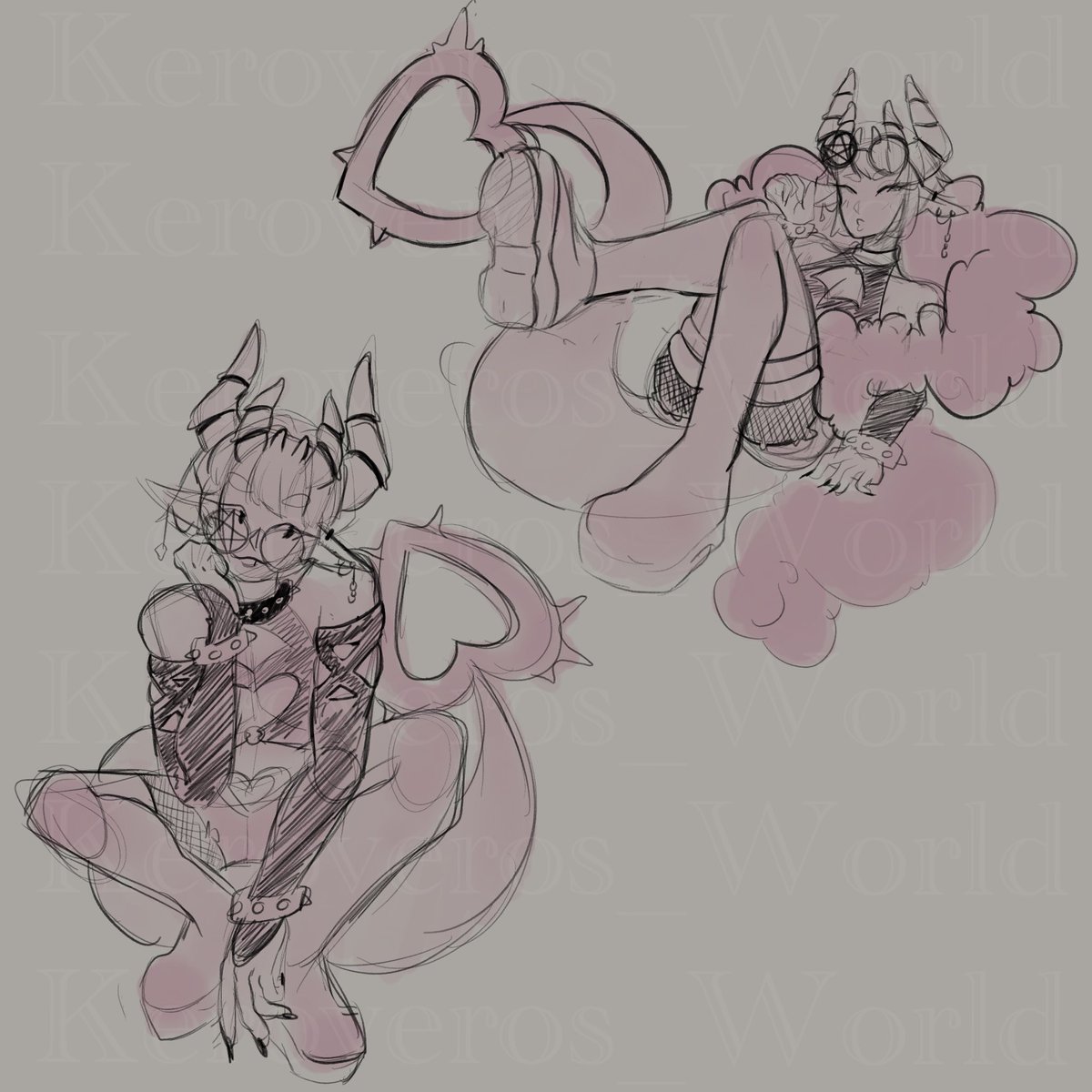 KeroVeros's tweet image. Sketch random de vtuber random. Se que le sigo, pero ya me olvide quien era, y eso que recién dibujé esto.
X3 c