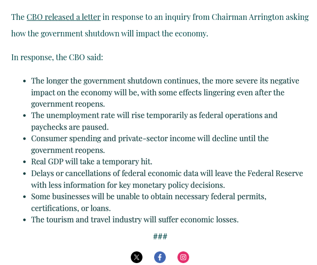 Kurt Couchman (@kurtcouchman) on Twitter photo The Schumer Shutdown is bad for the economy, from <a href="/HouseBudgetGOP/">House Budget GOP</a>.
End the Schumer Shutdown.
Then Prevent Government Shutdowns. The Schumer Shutdown is bad for the economy, from <a href="/HouseBudgetGOP/">House Budget GOP</a>.
End the Schumer Shutdown.
Then Prevent Government Shutdowns.