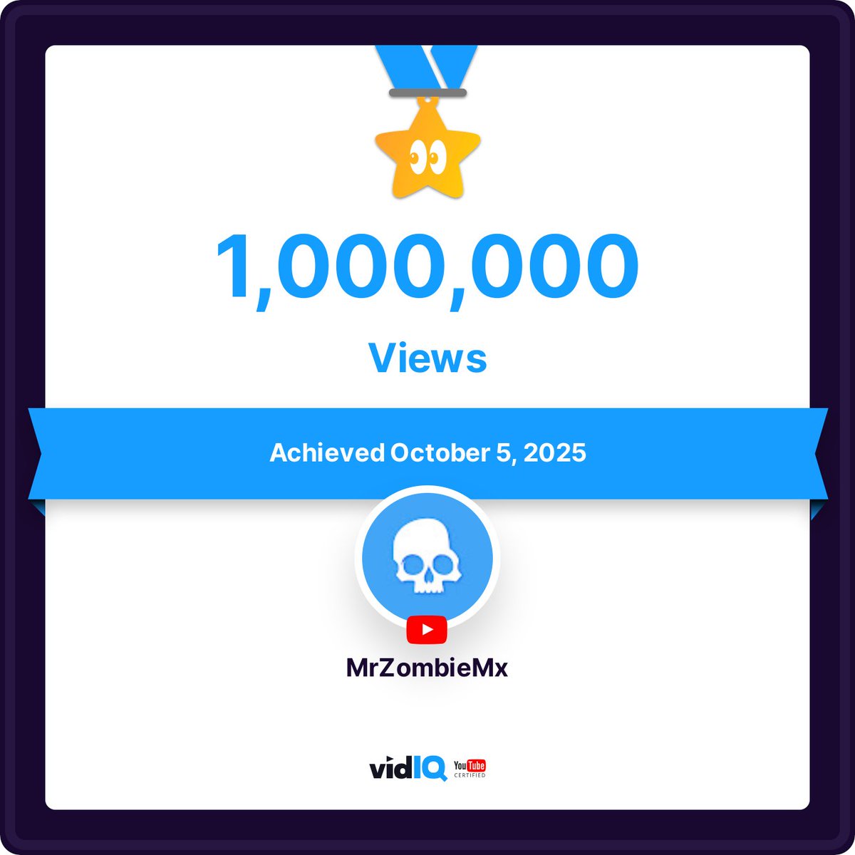 MrZombieMX's tweet photo. 🎉 ¡Llegamos al MILLÓN DE VISTAS en YouTube! 🎉
Gracias por cada directo visto, cada like y cada comentario.
Este logro es de TODOS. ❤️
Prepárense para más contenido, más Pokémon y más sorpresas que vienen 👀🔥
#UnMillónDeGracias #PokemonZA #YouTube https://t.co/RexqqMyzlz