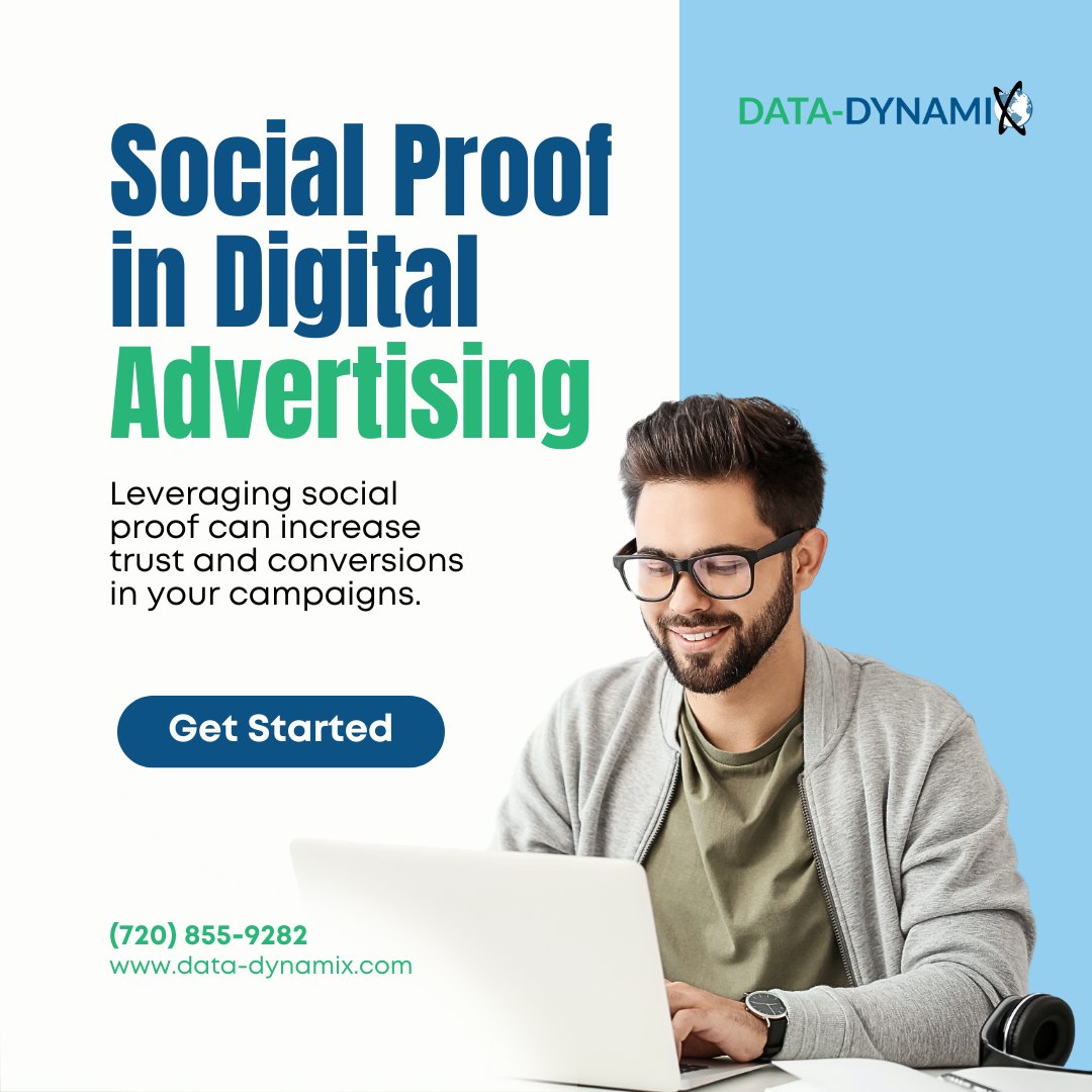 DataDynamix1's tweet image. Social proof builds trust! 🗣️ Discover how using testimonials, reviews, and case studies in your digital ads can increase conversions. Ready to add social proof to your campaigns? Contact Data-Dynamix today! #SocialProof #DigitalTrust #Conversions #BrandConsistency #Marketing