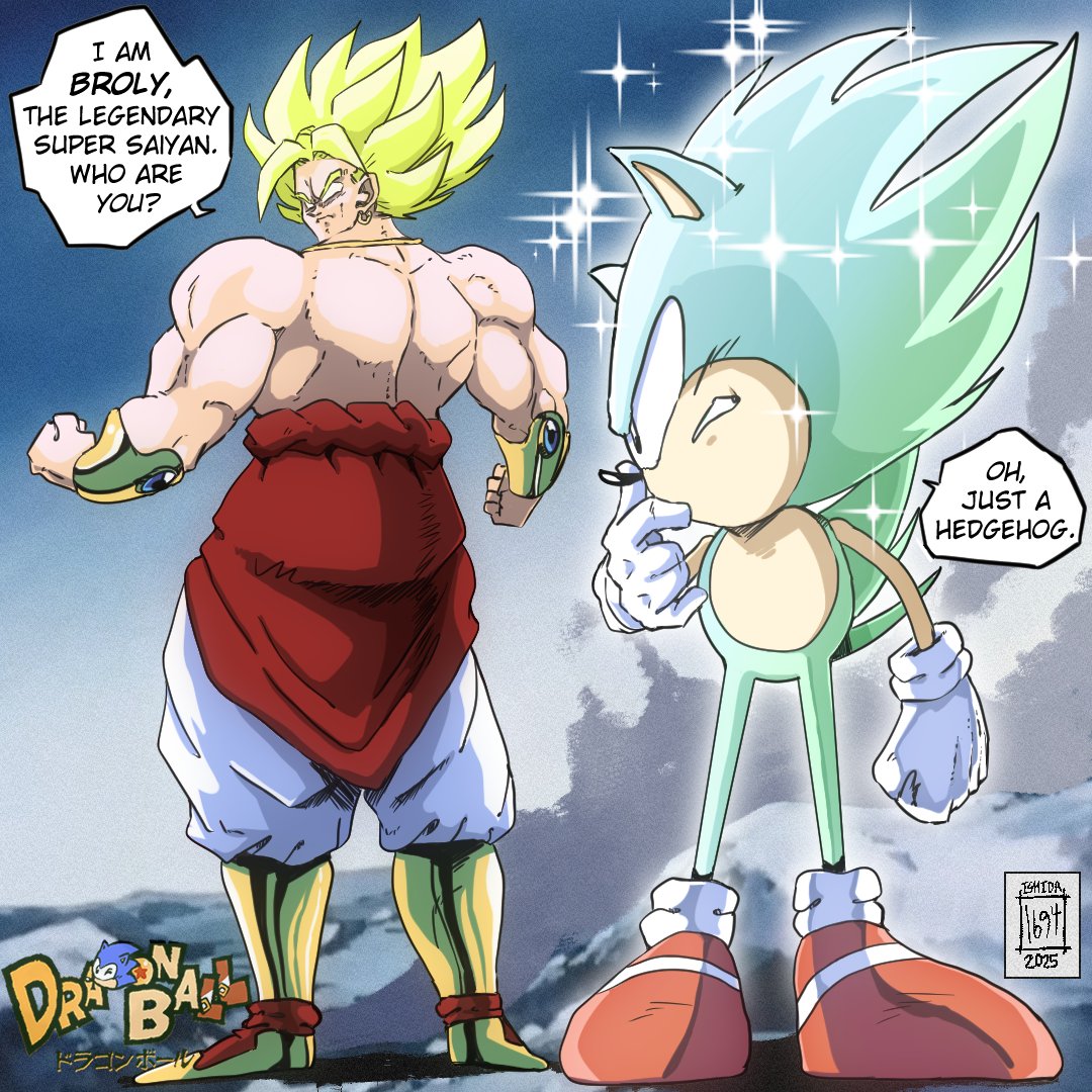 Captain_Ishi's tweet photo. Legendary Super Saiyan vs Hyper Hedgehog... 
Who ya got? Who ya got? https://t.co/a9zb7fqgpd